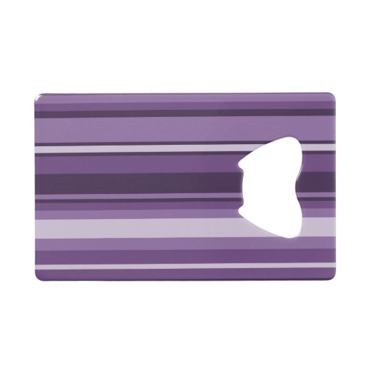 Lavenderstrepen Creditkaart Flessenopener (Achterkant Horizontaal)