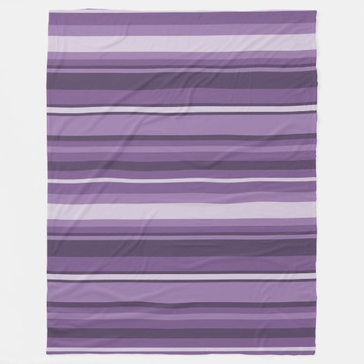 Lavenderstrepen Fleece Deken (Voorkant)