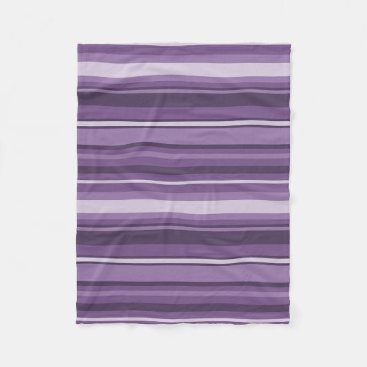 Lavenderstrepen Fleece Deken (Voorkant)