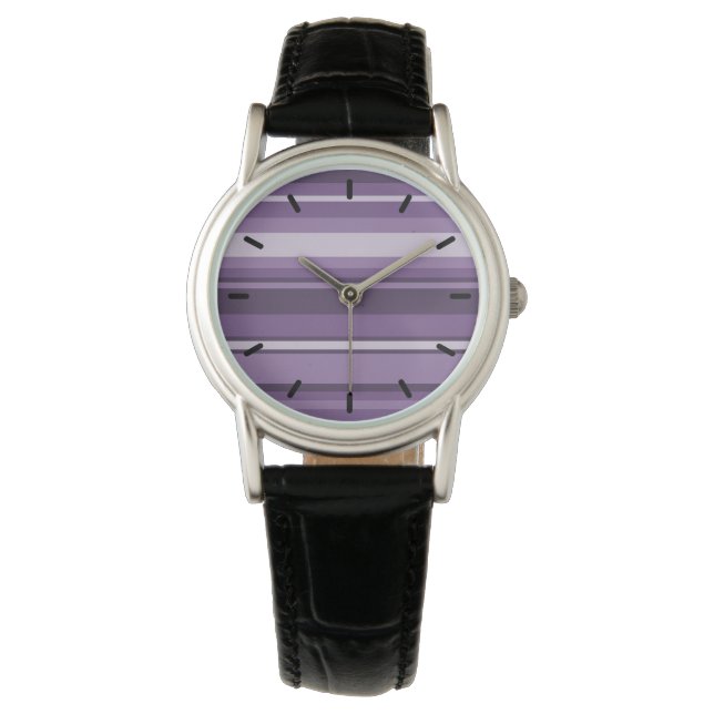 Lavenderstrepen Horloge (Voorkant)
