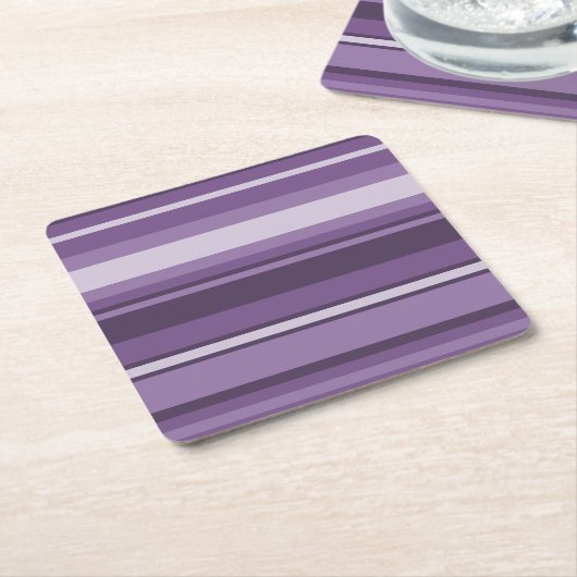 Lavenderstrepen Kartonnen Onderzetters (Schuin)