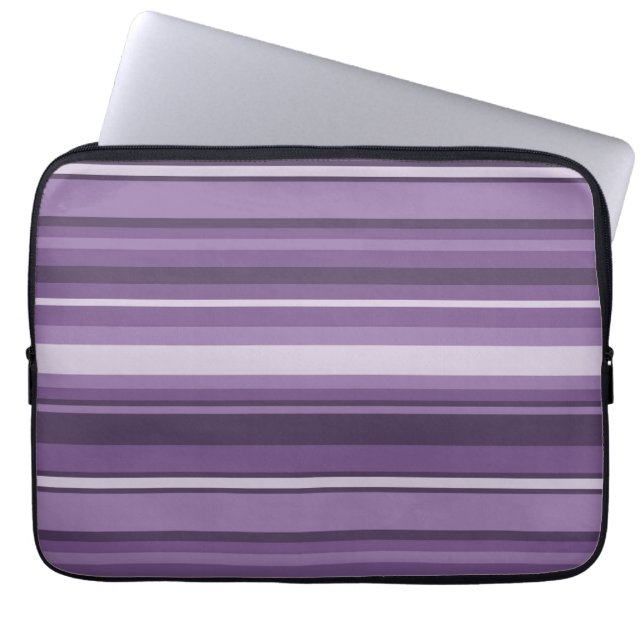 Lavenderstrepen Laptop Sleeve (Voorkant)