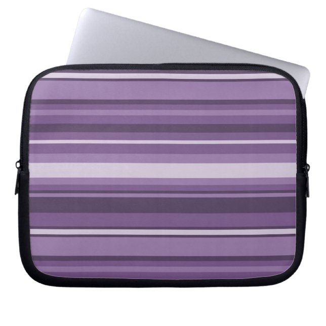 Lavenderstrepen Laptop Sleeve (Voorkant)