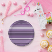 Lavenderstrepen Papieren Bordje (Feest)