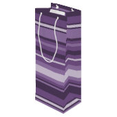 Lavenderstrepen Wijn Cadeautas (Achterkant Gekanteld)