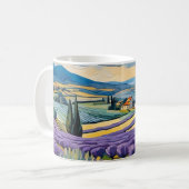 Lavenderveld Koffiemok (Voorkant links)