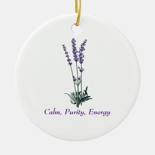 lavenderventiel keramisch ornament (Voorkant)