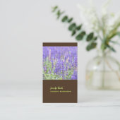 Lavendeveldfoto + chocolade visitekaartje (Staand voorkant)