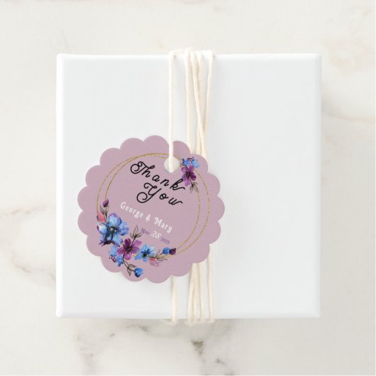 Lavendra Circle Wedding Bedankjes Labels (In situ)