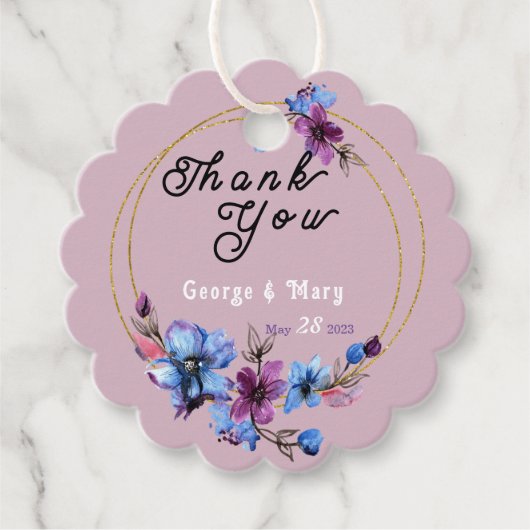 Lavendra Circle Wedding Bedankjes Labels (Voorkant)