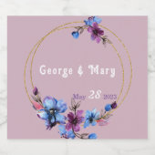 Lavendra Circle Wedding Bier Etiket (Enkel label)