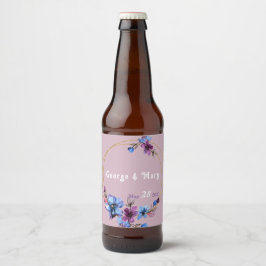 Lavendra Circle Wedding Bier Etiket