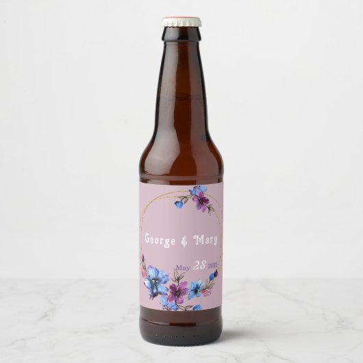 Lavendra Circle Wedding Bier Etiket (Voorkant)