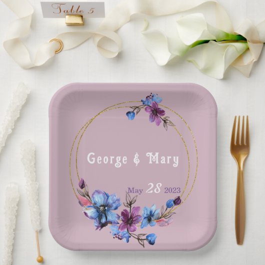 Lavendra Circle Wedding Papieren Bordje (Huwelijk)
