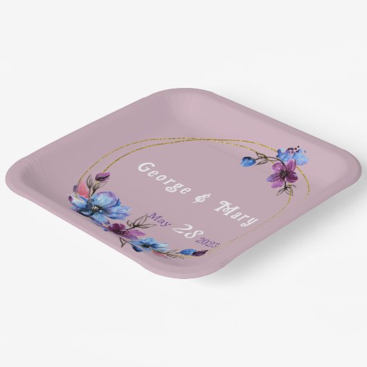 Lavendra Circle Wedding Papieren Bordje (Gebogen)