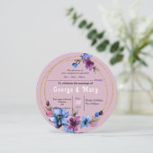 Lavendra Circle Wedding-uitnodiging Kaart (Staand voorkant)