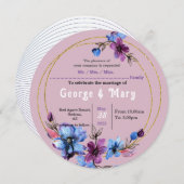 Lavendra Circle Wedding-uitnodiging Kaart (Voorkant / Achterkant)