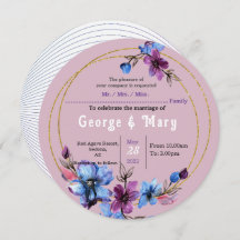 Lavendra Circle Wedding-uitnodiging