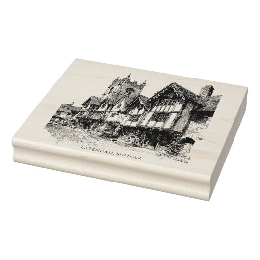 Lavenham, Suffolk,  schets Rubberstempel (Stempel)