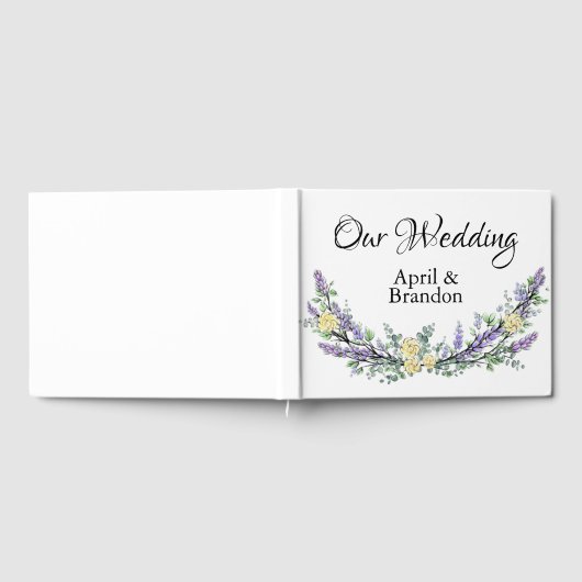 Lavens Gele Rozen en Eucalyptus Guest Book Gastenboek (Volledig)