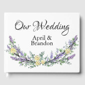 Lavens Gele Rozen en Eucalyptus Guest Book Gastenboek (Voorkant)