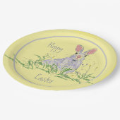 Lavens Paasburcht Gele achtergrond Papieren Bordje (Gekanteld)