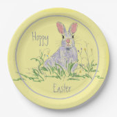 Lavens Paasburcht Gele achtergrond Papieren Bordje (Voorkant)