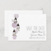 Lavens van de flora die de datum sparen save the date (Voorkant / Achterkant)