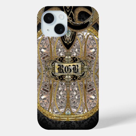 Laventel Elegant Monogram Case-Mate iPhone Case (Achterkant)