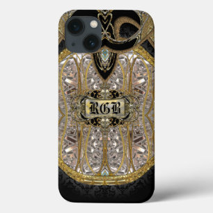 Laventel Elegant Monogram iPhone 13 Hoesje