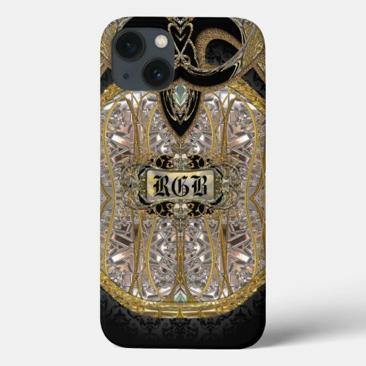 Laventel Elegant Monogram Case-Mate iPhone Case (Achterkant)
