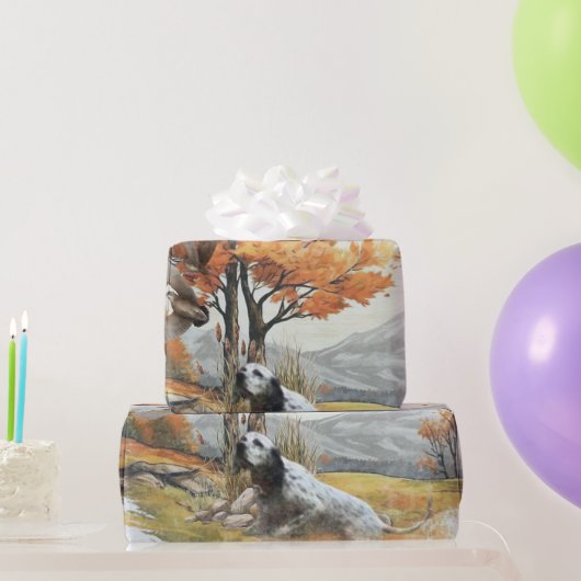 "Laverack" De Engelse Setter jacht Cadeaupapier (Feestgeschenken)