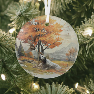 "Laverack" De Engelse Setter jacht Glas Ornament