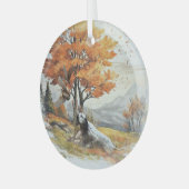 "Laverack" De Engelse Setter jacht Glas Ornament (Voorkant links)