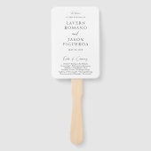 Lavern Elegant Modern Huwelijksprogramma Handwaaier (Voorkant)