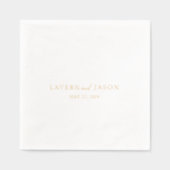 Lavern Elegante Moderne Bruiloft Folie Servetten (Voorkant)