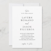 Lavern Elegante Moderne Bruiloft Kaart (Voorkant)