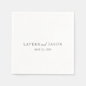 Lavern Elegante Moderne Bruiloft Servet (Voorkant)