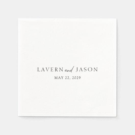 Lavern Elegante Moderne Bruiloft Servet (Voorkant)