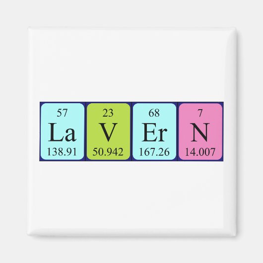 Lavern periodieke lijstnaam magnet (Voorkant)