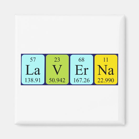 Laverna periodieke lijstnaam magnet (Voorkant)