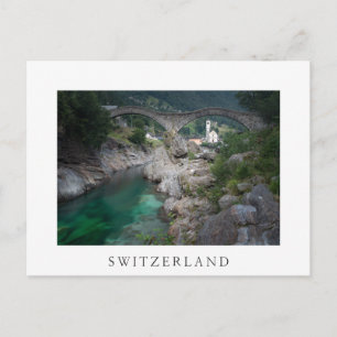 Lavertezzo-brug in Valle Verzasca, Zwitserland Briefkaart