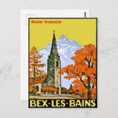 Lavey les Bains, Zwitsers dorp, Briefkaart (Voorkant / Achterkant)