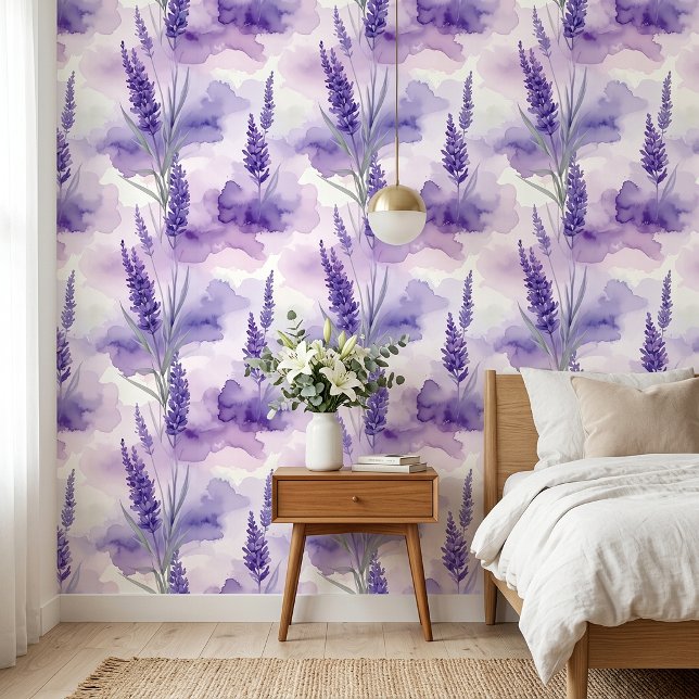 Lavielle Mist Lavendel Peel & Stick Behang (Where Every Lavender Bloom Brings Peace, Beauty, and Timeless Elegance.)