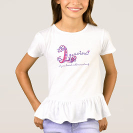 Lavina-naam en betekenis van babymeisjeskleding t-shirt
