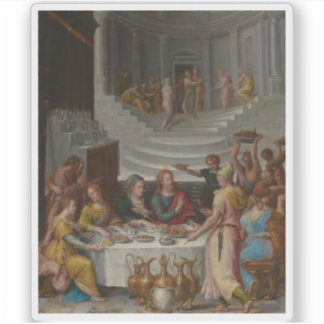 Lavinia Fontana - Het bruiloftsfeest in Kana Sticker