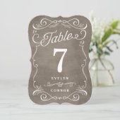 Lavisch Scrolls Editable Color Table Number Kaart (Staand voorkant)