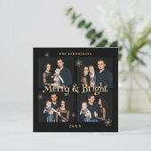 Lavish Black & Gold 4 Photos Collage Christmas  (Staand voorkant)