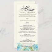 Lavish Bloemen Menu Rack Kaart (Voorkant / Achterkant)