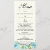 Lavish Bloemen Menu Rack Kaart (Voorkant)